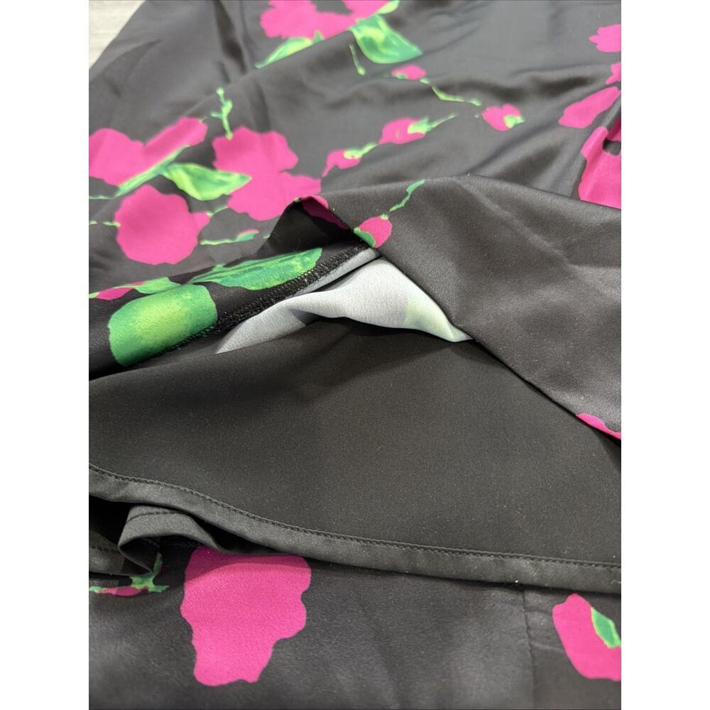 NWT Milly Stain Floral Midi Dress Strap Size 4 Slit, zip adjustable Straight nk - Picture 5 of 9